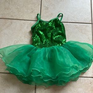Green sequin tutu leotard